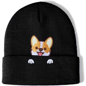 Corgi Dog Hat Beanie for Corgi Lovers Corgi Dog Mother Dad Cute Stuff Decor Wome